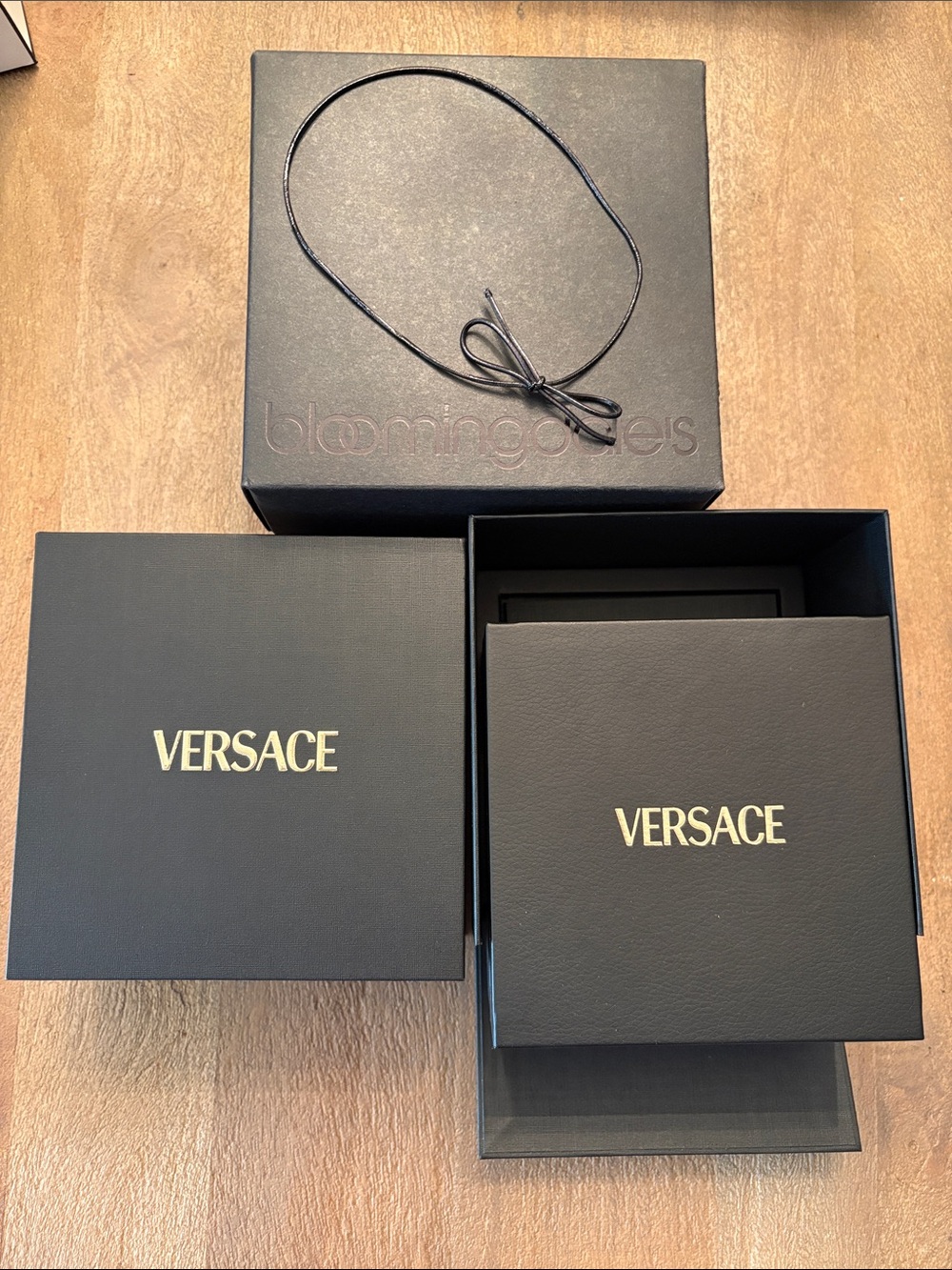 Versace Black and Gold Logo Boxes
